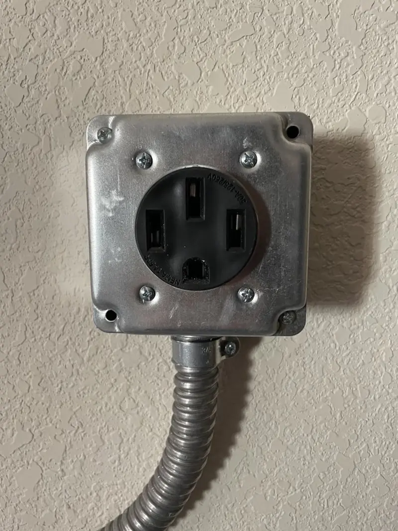 NEMA 14-50 outlet installed for Electrical Panel Upgrade in Silver Lakes